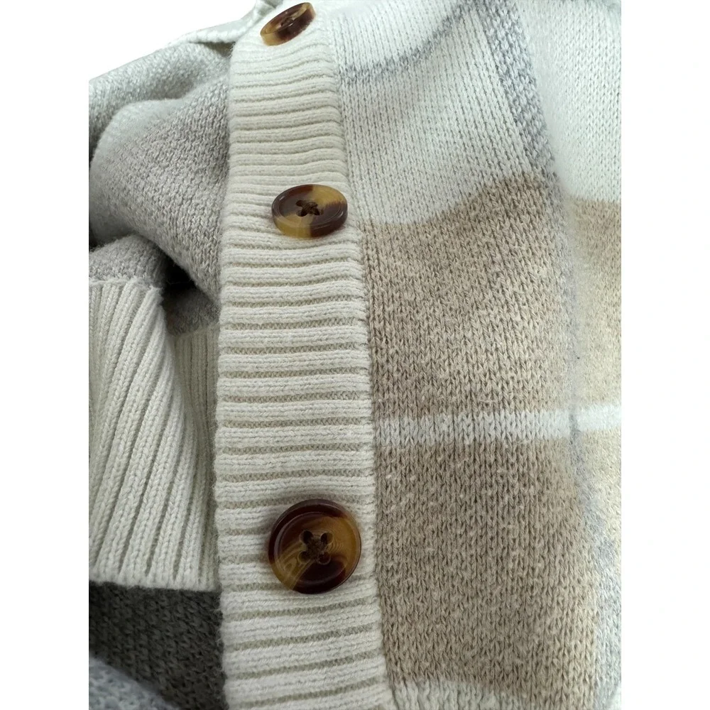 Andy & EVAN girls' sweater Size Small Checker print Brown and tan colors